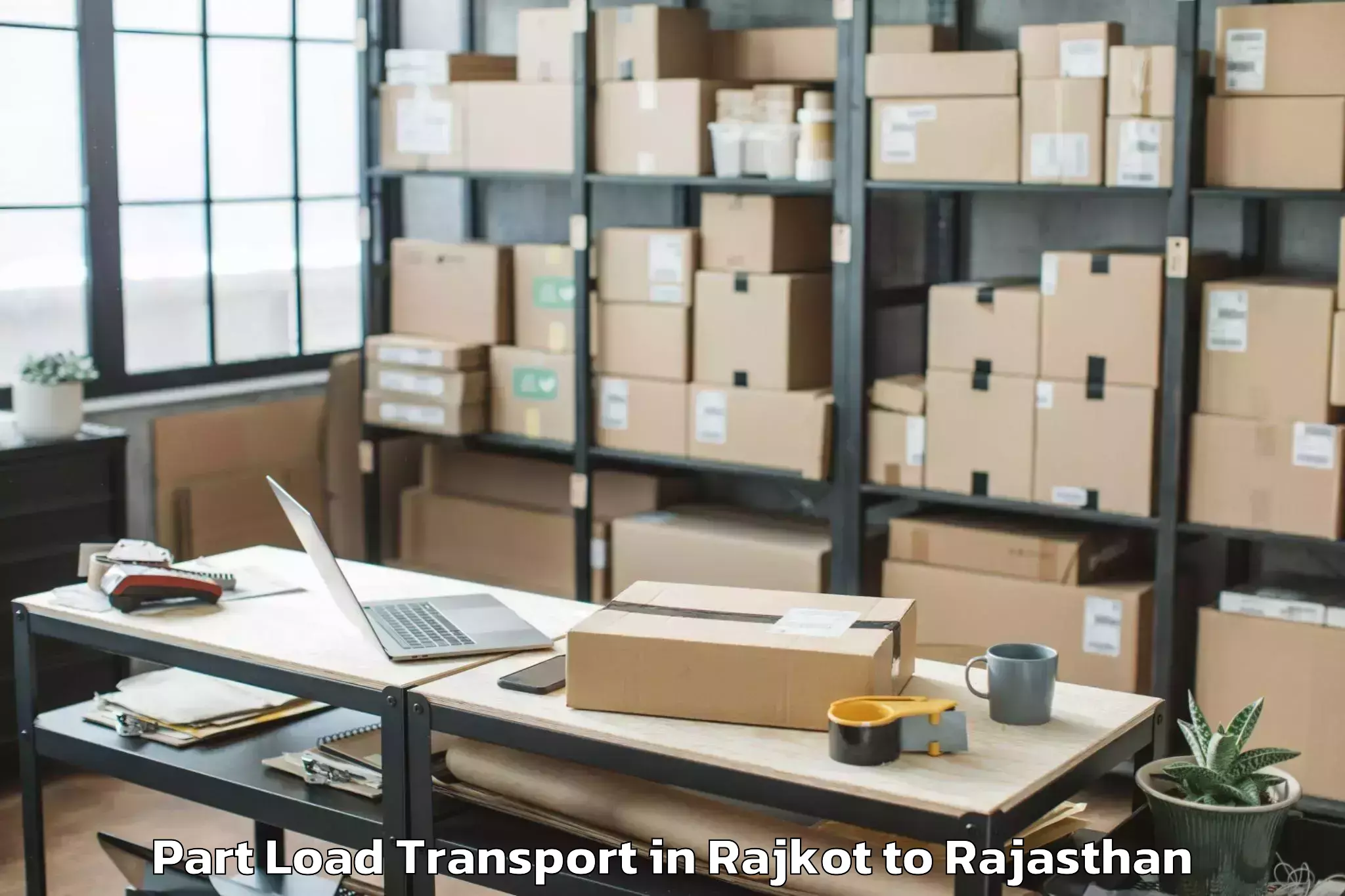 Book Rajkot to Hindaun Part Load Transport